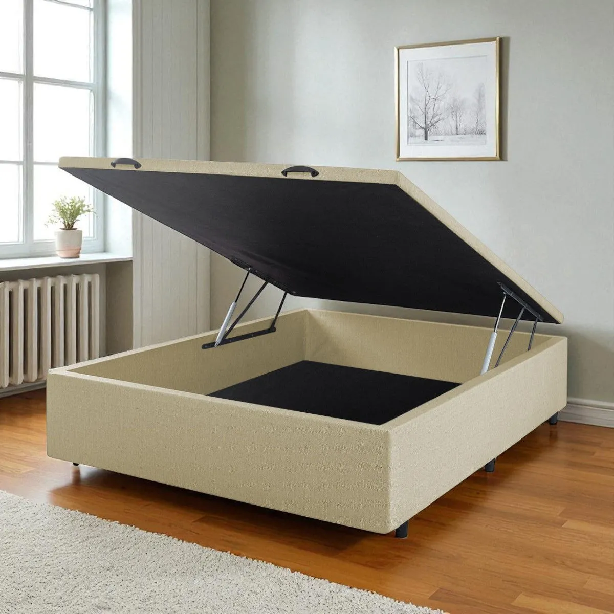 Cama Baúl 2 plazas - Tela Lino