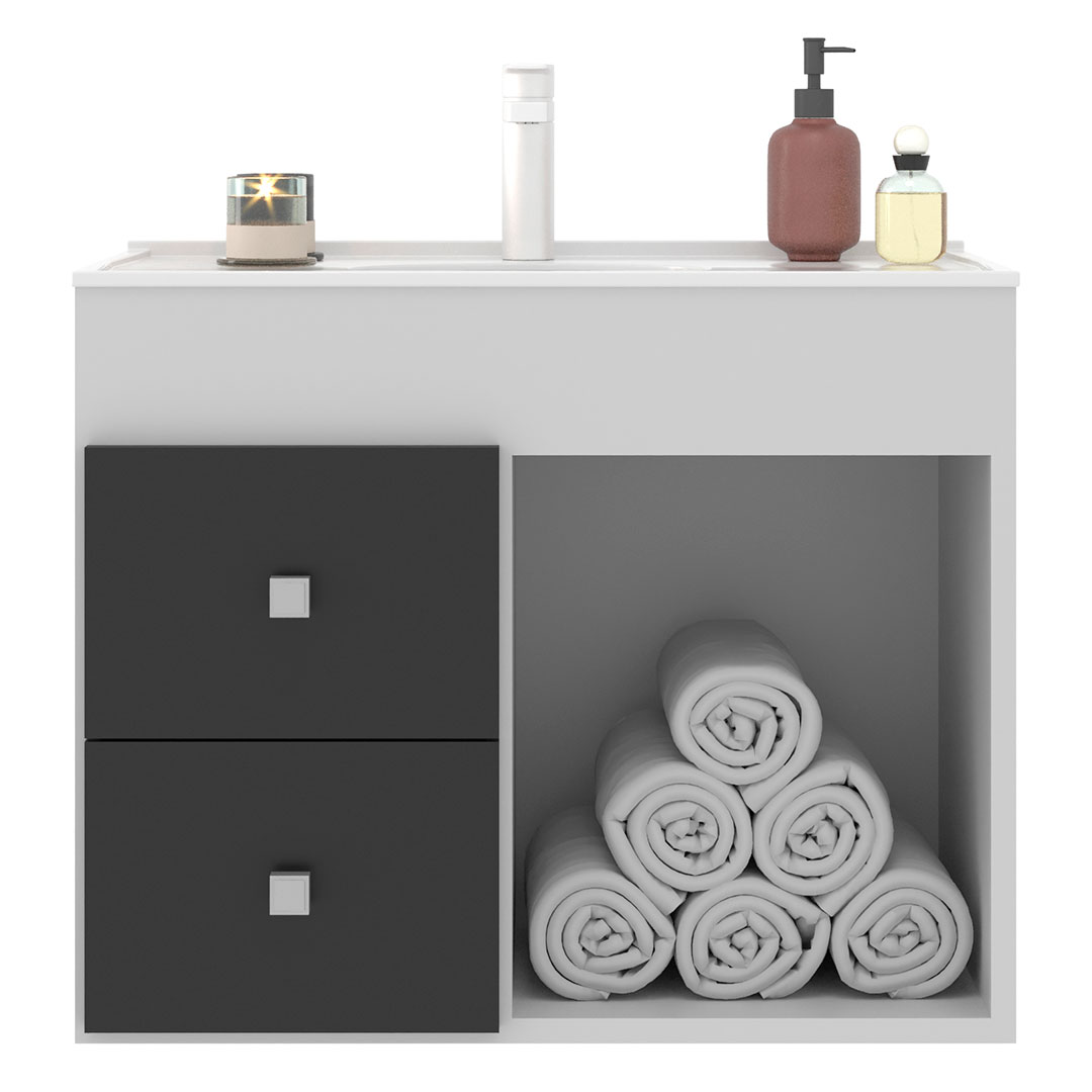 Mueble de baño aéreo con bacha - Ariadna - Imagen 5