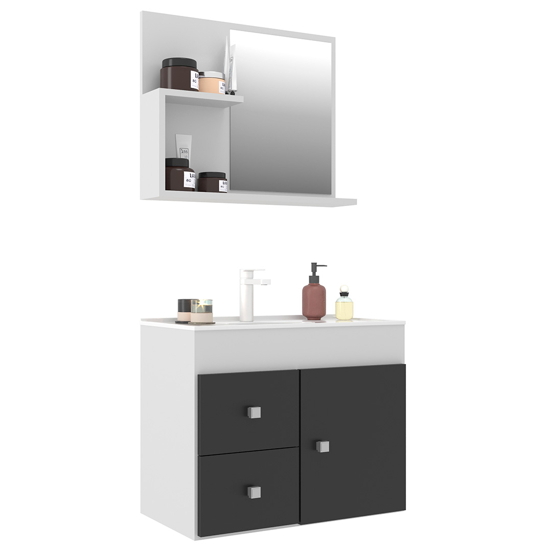 Mueble de baño aéreo con bacha - Ariadna - Imagen 4