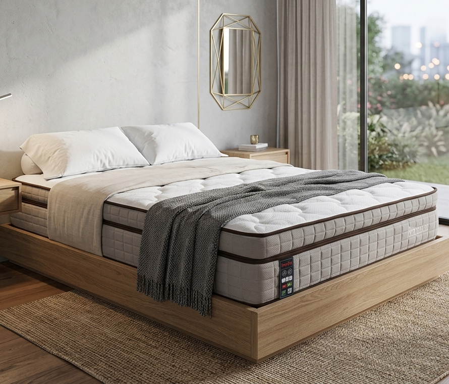 Colchón Queen Size Mediterraneo – Resortes Pocket + PillowTop D45