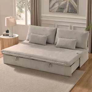 Sofá Cama Con Baúl - 3 cuerpos - Natur