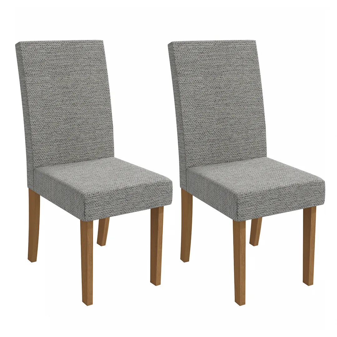 Set x2 - Silla de Comedor Tapizada - DALIA - Imagen 2
