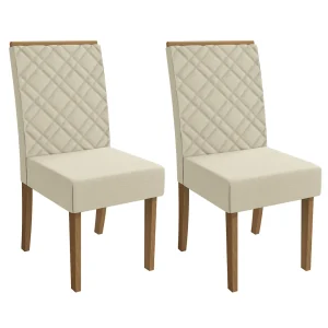 Set x2 – Silla de Comedor Tapizada – GARDENIA