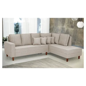 Sillón Esquinero con Chaise - Denver (Derecho) Beige - Outlet