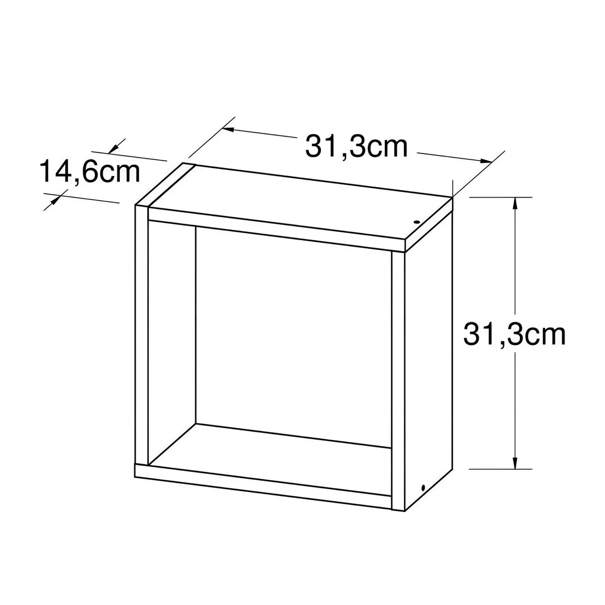 Estante Nicho Cuadrado de Pared - Imagen 4