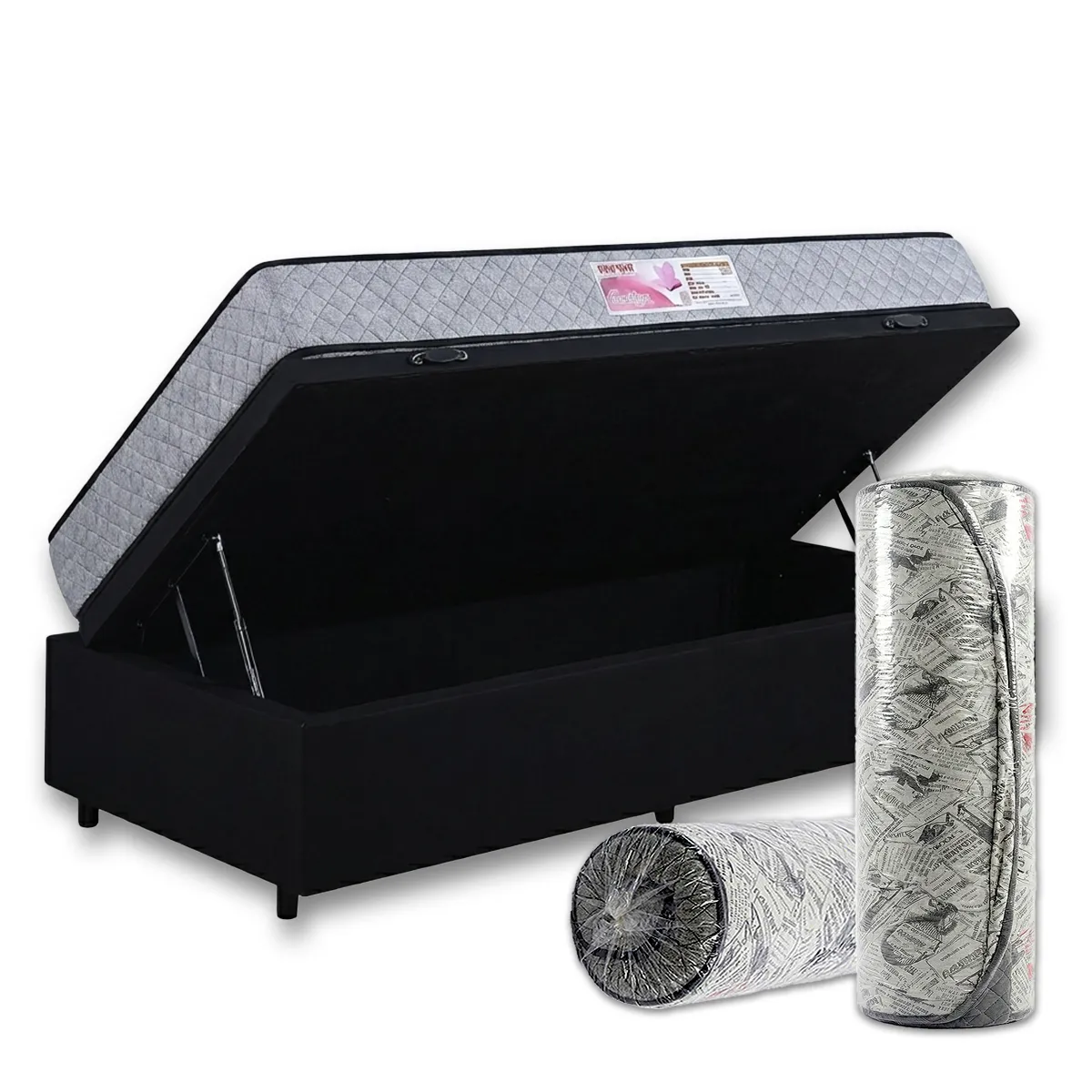 Cama Baúl Sleep + Colchón Espuma Compress 1 Plaza - Imagen 3