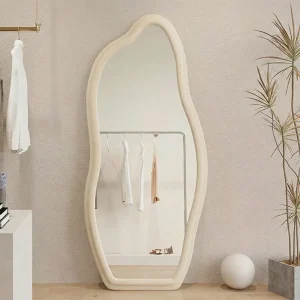 Espejo de Pie Tapizado - FORMA Crema