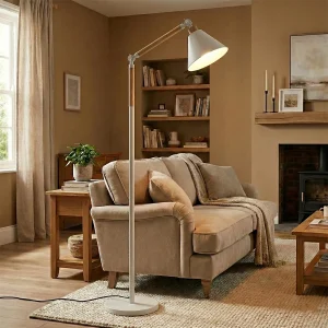 Lámpara de Pie con detalles en Madera - LONDON