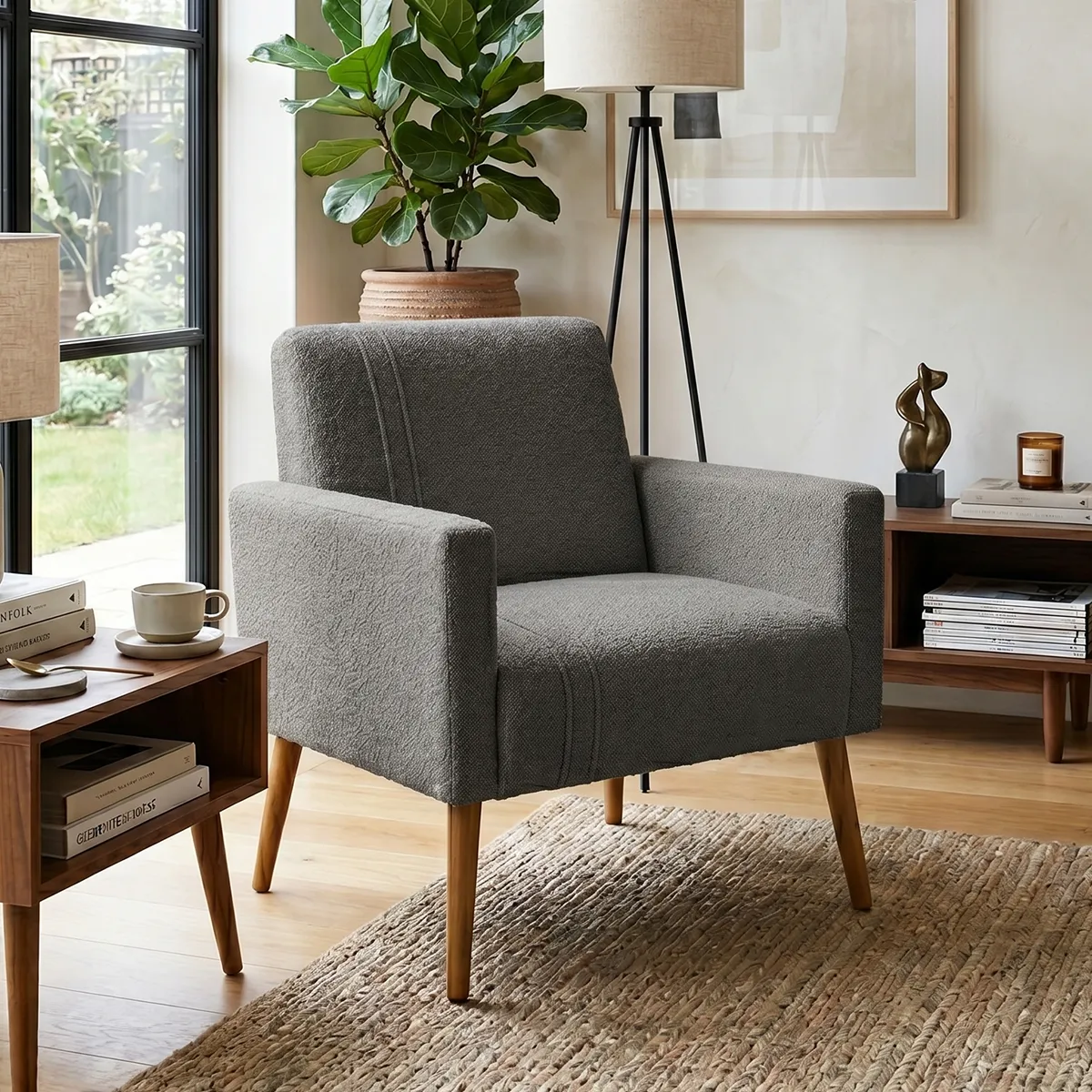 Butaca de Living Tela Boucle - Lotus - Imagen 5