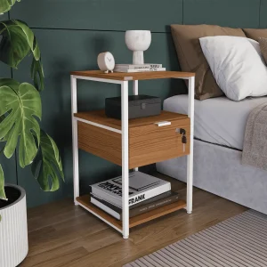 Mesa de luz organizador con llave - Terra