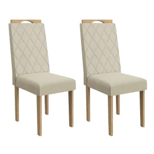 Set x2 – Silla de Comedor Tapizada – CAMELIA