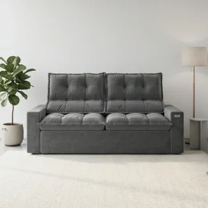 Sofá Sillón Retractil 193 cm - Viteli - Gris - Outlet