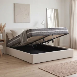Set Cama Baul Maya Queen Size + Colchon Carbono