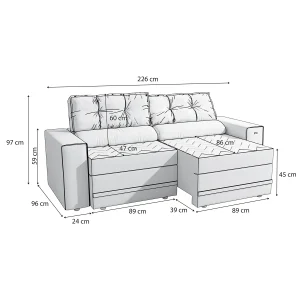 Sofa Havana 226 Medidas