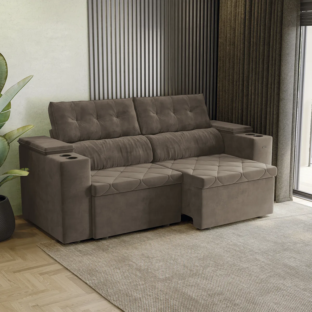 Sillón Sofá 2 cuerpos Retráctil 230cm - Otto
