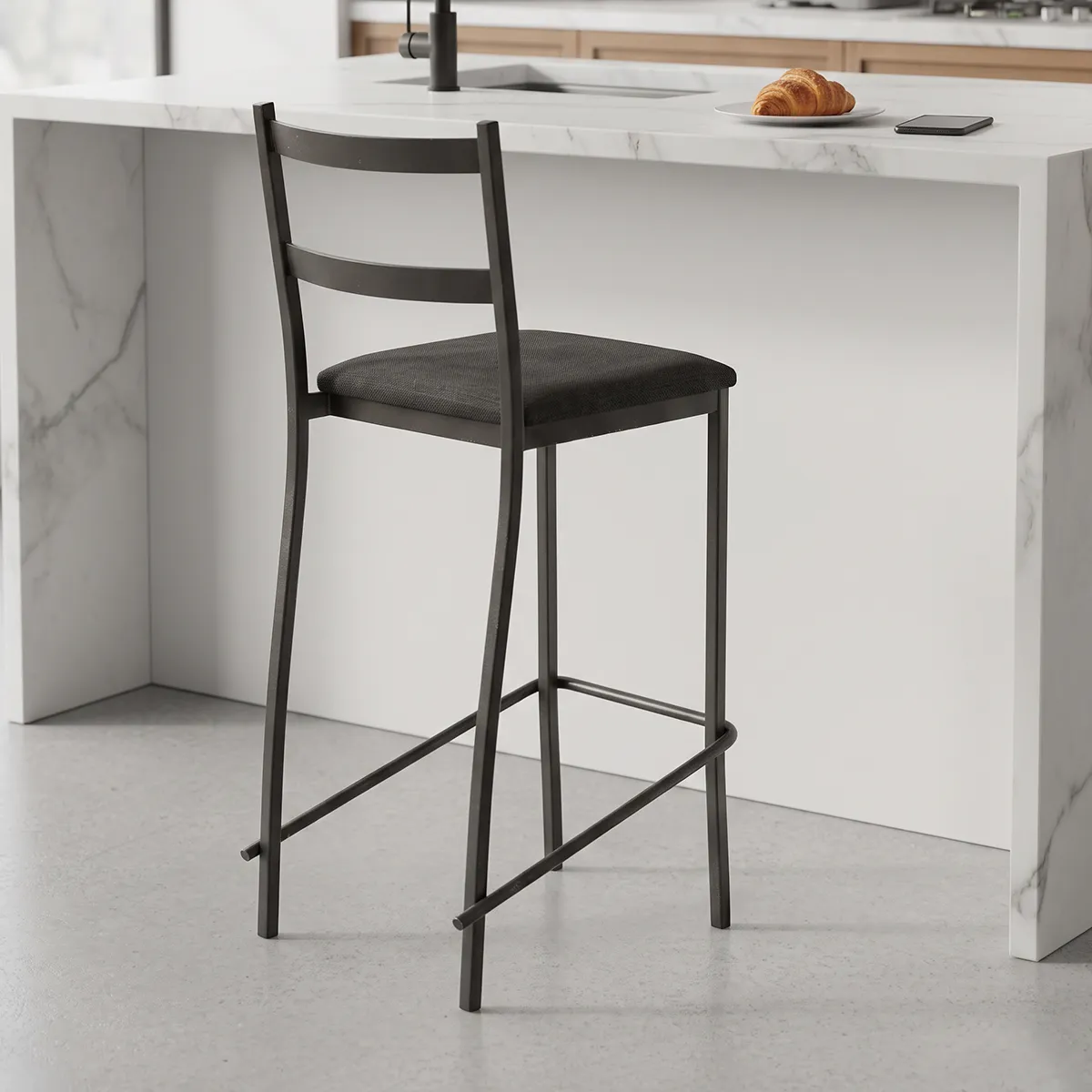 Taburete Banqueta de caño PU - Nova
